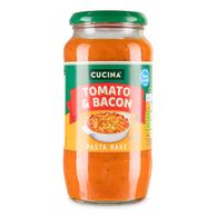 Tomato & Bacon Pasta Bake Sauce 495g Cucina